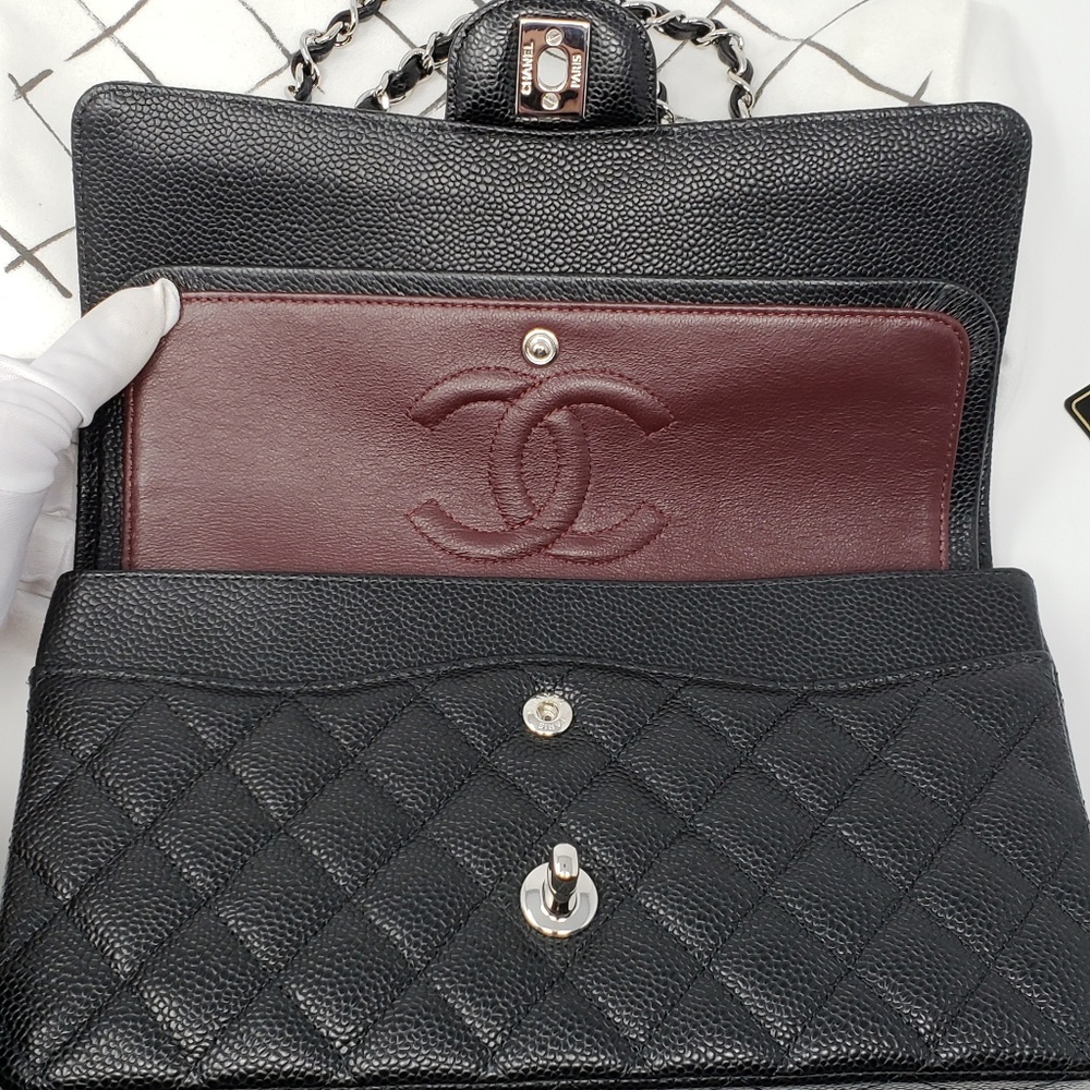 CHANEL Medium Classic Double Flap Caviar NWOT - Picture 6 of 8